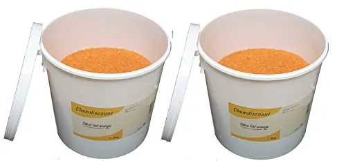 Chemdiscount 10kg (2x5kg) Silica Gel orange mit Indikator