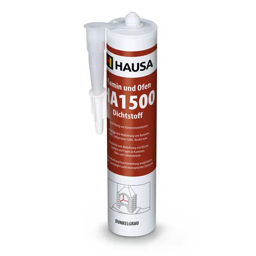 Hochtemperatur Dichtstoff Mörtel für Kaminöfen - HA 1500 - Dichtmaterialien für Kaminanschlüsse, hitzebeständig bis 1500 °C und schimmelresistent, ideal für Ofen- und Schornsteinversiegelung.