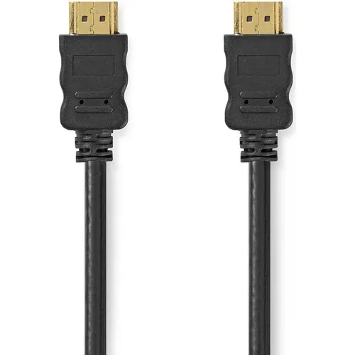 Nedis High Speed HDMI Kabel mit Ethernet | HDMI Stecker | HDMI Stecker | 4K@60Hz | ARC | 18 Gb (5 m, HDMI) (CVGB34060BK50)