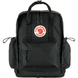 FJÄLLRÄVEN Kånken Outlong Rucksack schwarz - Trekkingrucksäcke mit separatem Laptopfach und integriertem Sitzkissen, ideal für Outdoor-Aktivitäten und den Alltag. Strapazierfähiges Vinylon-Material sorgt für Langlebigkeit.