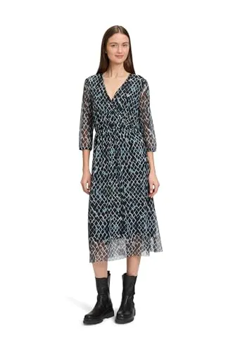 Betty&Co Damen Mesh-Kleid mit Print - Feminin und figurumspielend, dieses stilvolle Druckkleid aus pflegeleichtem Material bringt frischen Wind in Ihre Garderobe. Ideal für besondere Anlässe oder den Alltag.