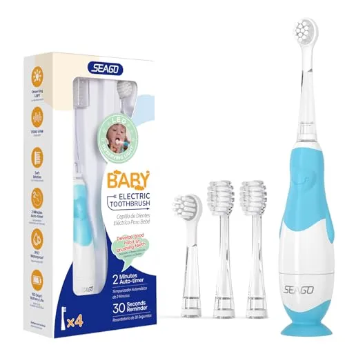 Produktbild Seago Elektrische Zahnbürste für Kinder ab 0-3 Jahren mit LED Licht