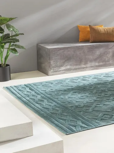 benuta Outdoorteppich Bonte, rechteckig, 5 mm Höhe - Vielseitiger Outdoorteppich aus 100% Polypropylen, ideal für Küche, Esszimmer und Terrasse. Robust, wasser- und UV-beständig, mit pflegeleichter Oberfläche für dauerhaften Einsatz im Freien.