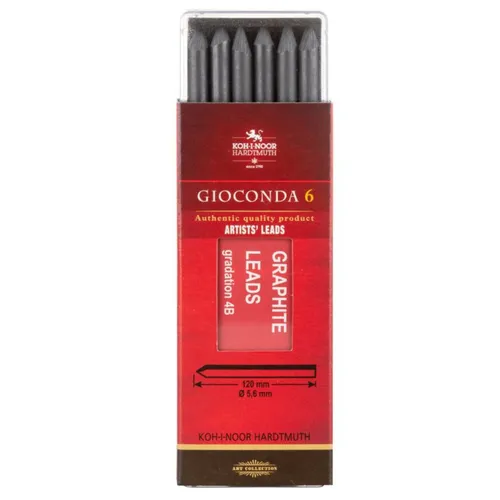  Koh-I-Noor 6 Graphitminen 5,6 mm 4B Durchmesser 5,6 mm, 6er Set 0,63€/Stück