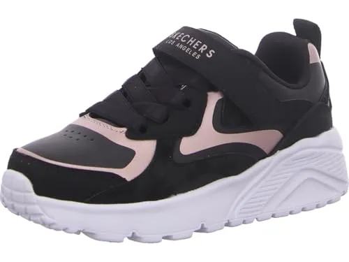 Skechers UNO Lite Metallic Burst Sneaker für Mädchen, Schwarz, 4 UK Child