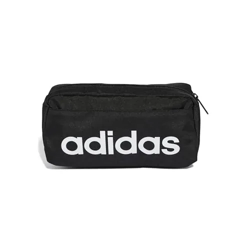 adidas Unisex LINEAR BUMBAG, Black/White, One Size