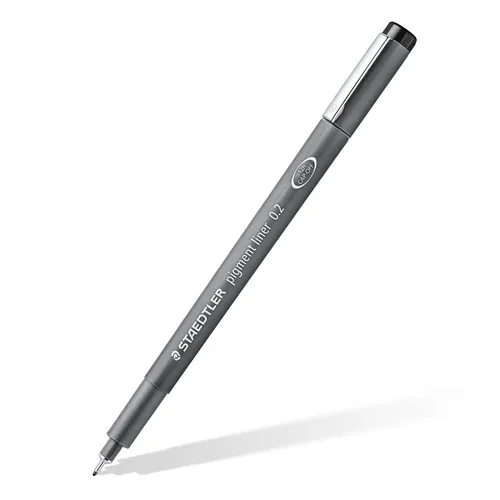 Staedtler Pigment Liner 308 - 0,2 mm 308-02, schwarz, dokumentenecht