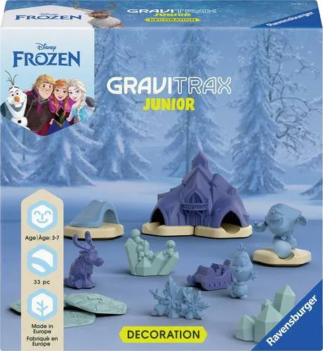 Ravensburger GraviTrax Junior Extension Disney Frozen - Kugelbahnsystem mit Eiskönigin-Figuren, fördert Kreativität und motorische Fähigkeiten für Kinder ab 3 Jahren