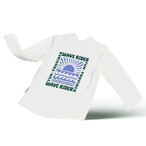 Hinzling UV Shirt Kinder Waves (S - 62/68) – Langarm & UPF 60 Sonnenschutz – Ökotex Zertifiziert & schadstofffrei – UV Kleidung Baby gemütlich & nachhaltig – Made in Europe