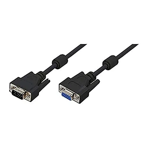 LogiLink Kabel VGA Verlängerung 1x Stecker 1x Buchse, schwarz, 5m