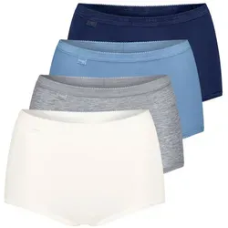 sloggi Damen Basic+ Maxi C4P - Komfortable Funktionsunterwäsche - Funktionsunterwäsche mit angenehmer, höher geschnittener Passform und breiter Seitenpartie für besten Sitz. Hochwertige Verarbeitung und hoher Baumwoll-Anteil sorgen für ein natürliches, hautfreundliches Tragegefühl.