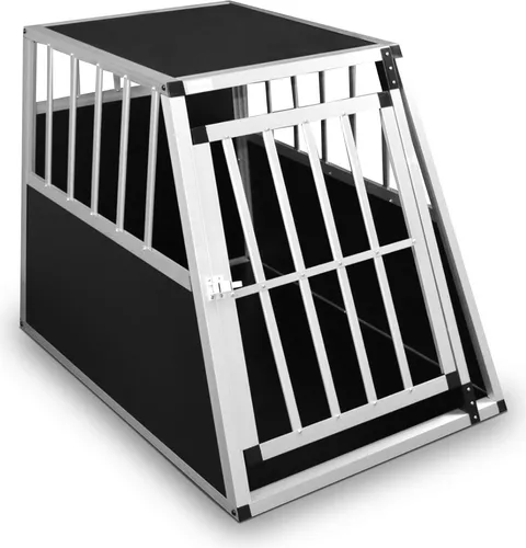 Tiertransportbox Alu-Hundetransportbox XL 91x65x69 cm mit Gittertür