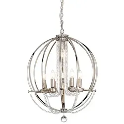 Elstead Cassie Kronleuchter E14 6-fach in silber von Elstead Lighting