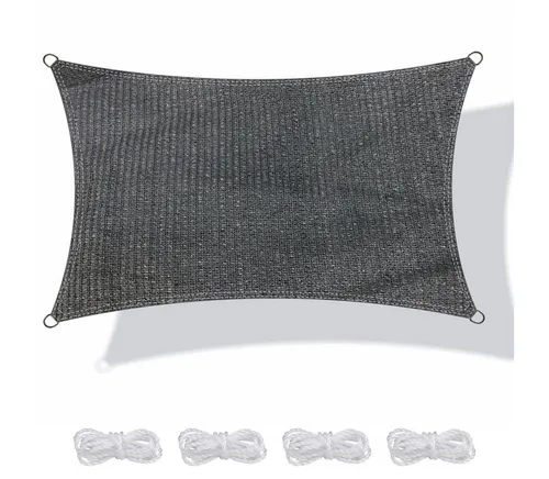 yourGEAR Sonnensegel 3 x 5 m HDPE Tarp - Sonnensegel für effektiven UV-Schutz, aus witterungsbeständigem HDPE-Gewebe, ideal für Terrasse und Garten. Schattenspender mit 90% UV-Filter und einfachem Montageset.