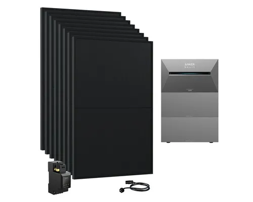 Anker 3600W Solaranlage Anker SOLIX Solarbank 3 E2700 Pro mit Zusatzakkus, (Smart Meter und 8x JASolar 450Wp Full Black im Lieferumfang enthalten), Speicher mit integriertem Wechselrichter, All-in-One 2,668kWh Akku