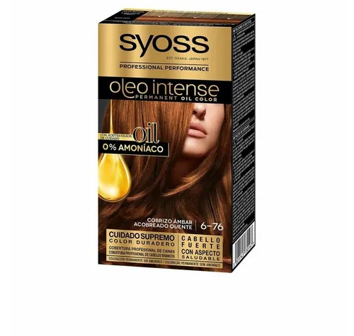 Syoss Mascara Olio Intense Tinte Sin Amoniaco 6,76-Cobrizo Ambar 5 Piezas