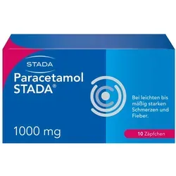Paracetamol STADA 1000mg Zäpfchen - Praktische Zäpfchen für die symptomatische Linderung von leichten bis mäßig starken Schmerzen und zur Fiebersenkung. Ideal für eine unkomplizierte Anwendung.