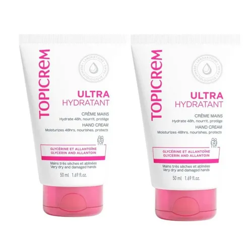 Topicrem Körperpflegemittel UH ultrahydratisierend Handcreme, Packung 2 x 50 ml