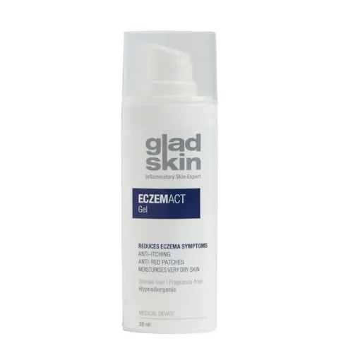 Gladskin ECZEMACT Gel Eczemact Gel 30 ml | hilft bei Neurodermitis gegen Juckreiz und Rötungen | Hypoallergen und dermatologisch getestet für Erwachsene und Kinder