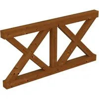 SKANHOLZ Andreaskreuz Brüstungsgeländer, braun (nussbaum) - Treppen & Geländer – Hochwertiges Geländer aus massivem Konstruktionsvollholz für Terrassenüberdachungen, Höhe 84cm, Länge 170cm, 5 Jahre Herstellergarantie.