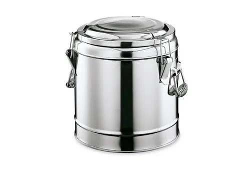 WAS Thermobehälter 4 L - Ideal für Speisentransport - Thermobehälter 4L - Doppelwandiger Isolierbehälter für bis zu 12 Stunden Wärmehaltung. Perfekt für Gastronomie, Catering und Outdoor-Aktivitäten. Lebensmittelecht und langlebig.