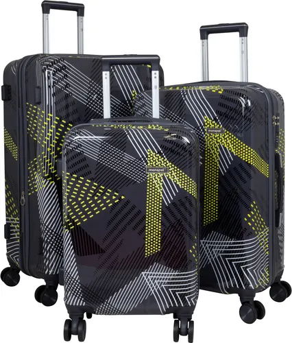 Trendyshop365 Koffer-Set 3-teilig Hartschale Ravenna - 4 Räder, integriertes Zahlenschloss und leichtgängige Doppelrollen für komfortables Reisen