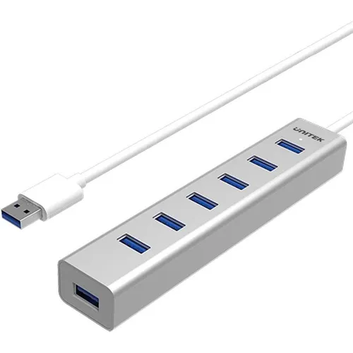Unitek Y-3090 Hub 7x USB 3.0, BC (USB-C, 7 Ports) (Y-3090)