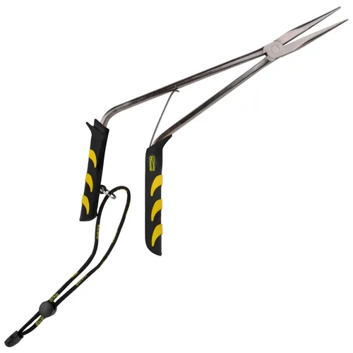 Spro Secure Grip Pike Plier 37cm - Hechtangelzange - Angelwerkzeuge mit abgewinkeltem Griff für einfaches Abhaken. Ideal für Raubfischangler, ermöglicht eine einfache Einhandbedienung dank Zentralfeder.