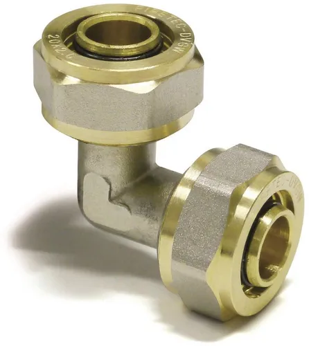 Produktbild PipeTec Deutschland Gewindefitting, Pipetec Schraubfitting-Winkel 90° beidseitig Alu-Verbundrohr