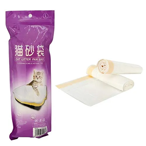 Cat Litter Pan Taschen, 2 Packungen Cat Litter Box Liner Cat Litter Pan Taschen mit Kordelzug Pet Cat Supplies(L)