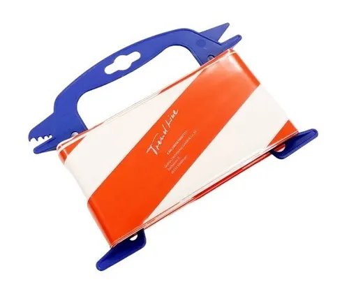 TrendLine Absperrband 50m x 80mm Rot/Weiß Flatterband Warnband Baustelle