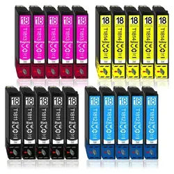 20er Pack Druckerpatronen 18 18XL kompatibel mit Epson XP-305 - Kostengünstige und zuverlässige kompatible Druckerpatronen für den Epson XP-305. Lebendige Farben und hohe Reichweite für effizientes Drucken – ideal für regelmäßige Nutzer.