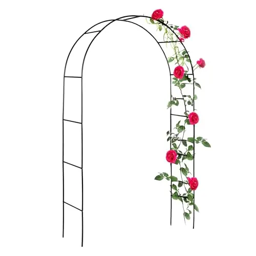 Metall Rosenbogen grün 240 cm - Torbogen Rankgitter Gartenbogen Rankhilfe Rankgestell rund