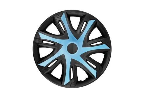 Radzierblende N-Power azurblau/schwarz 15 Zoll 4er Set - Radkappen aus schlagfestem, bruchfestem Kunststoff, ideal gegen Extremwetter – für eine sichere und stilvolle Autofahrt.