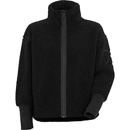 Didriksons W Mella Full-zip Schwarz - Warmer weicher Damen Fleecepullover, Größe 32/34 - Farbe Black