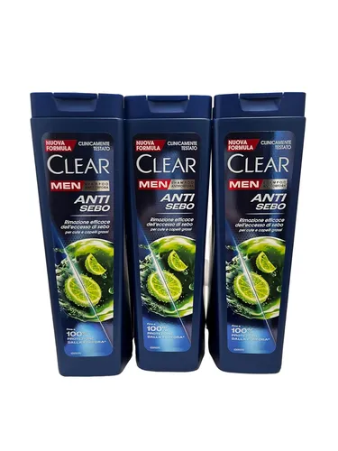 Clear Men Anti-Talg Shampoo, 6x225ml, für fettiges Haar+Polpa