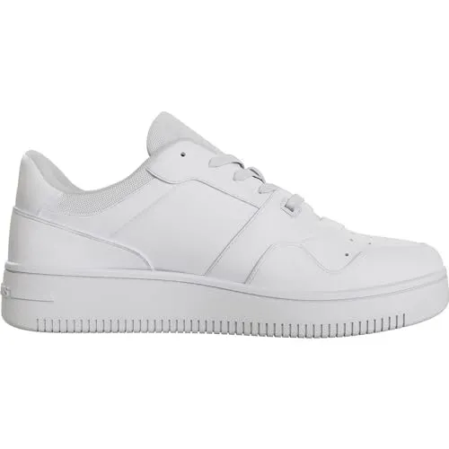 Tommy Jeans Damen Chunky Sole Sneaker, Weiß (White), 41 - Damen-Sneaker mit hochwertigem Leder-Obermaterial, stilvolles Design und optimale Passform, ideal für jeden Anlass.