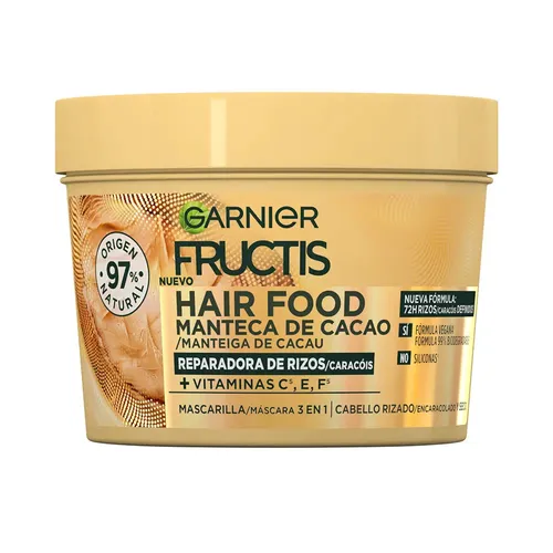 Fructis Hair Food Cocoa Butter Mask 390ML for Curly Hair von Garnier