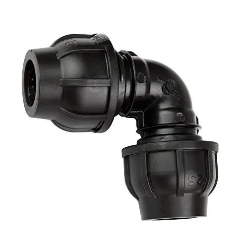 PE Rohr Winkel 40 x 40 mm 90 Grad mit DVGW