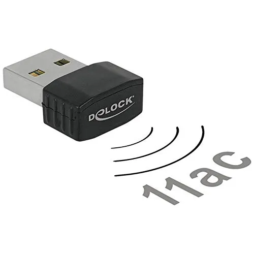 Delock 12461 WLAN Stick USB2.0 2dBi Nano Dongle 2,4+5 GHz von Delock