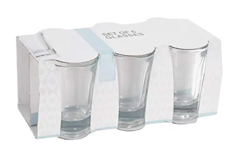 Spetebo Schnapsgläser im 6er Set - 4cl Fassungsvermögen - Glas Shot Gläser 40ml im Set - Spülmaschinenfest Pinnchen Stamper Pinchen