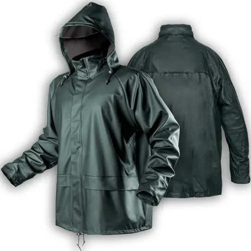 NEO TOOLS Herren Regenjacke mit Kapuze
