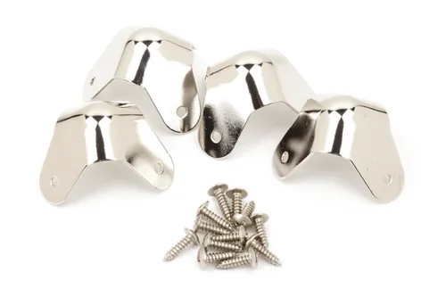 ORIGINAL KOTFLÜGEL NICKEL VINTAGE AMP 4 ECKEN MIT 3 SCHRAUBEN HALTERUNG 09913...