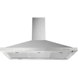 respekta CH44068-90IX-A Kaminhaube, 90 cm - Dunstabzugshaube mit Drucktasten und Metallfettfilter, energieeffizient (EEK A) und ideal für moderne Küchen.