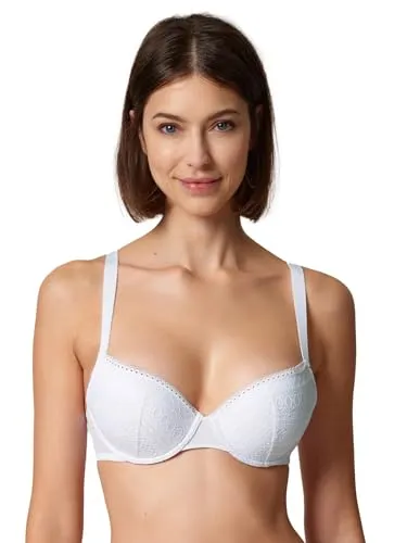 Huber Push-up Dirndl BH hautnah Traditional Lace 010253 Gr. 75B in White