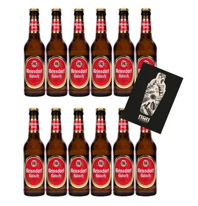 Reissdorf Kölsch 12er Set - Biergenuss mit Grußkarte - Bier-Geschenkideen: 12er Set Reissdorf Kölsch (0,33L, 4,8% Vol) mit einer persönlichen Grußkarte - das perfekte Geschenk für Bierliebhaber!