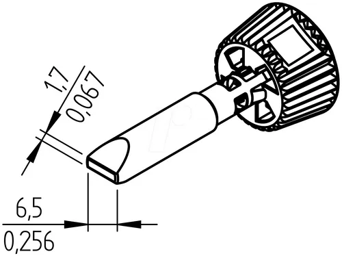 ERSA 0142CDLF65 - Ersadur Lötspitze, 6,5 mm meißelförmig