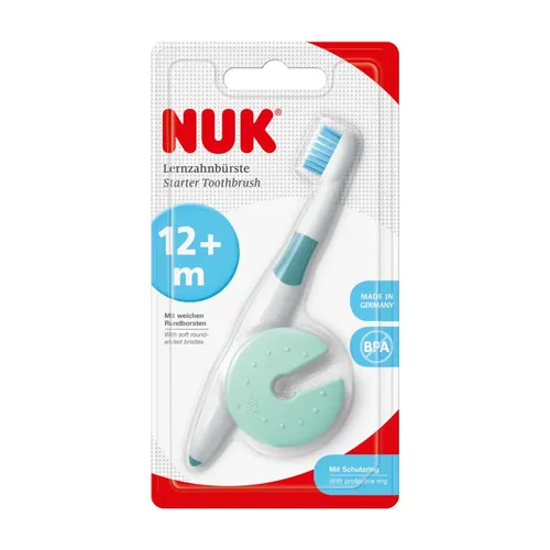 NUK Lernzahnbürste – sanfte Zahnpflege für Kleinkinder - Arzneimittel für sanfte Zahnpflege, ideal für die ersten Zähnchen Ihres Kindes, fördert die Mundhygiene spielerisch.
