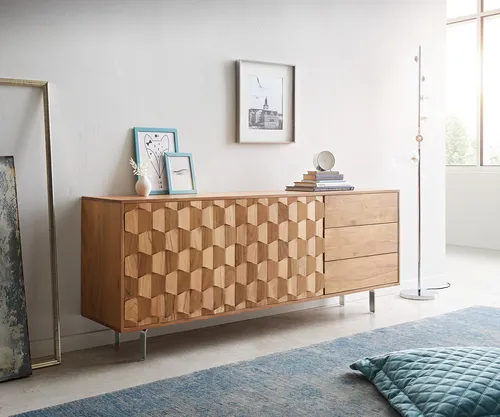 DELIFE Sideboard Fevo 175 cm aus Akazie Natur von Delife