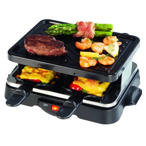 CUISINE EDITION Raclette-Grill für 4 Personen – Tischgrill mit Antihaftbeschicht